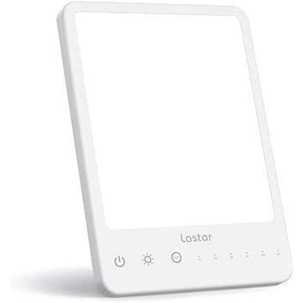 Light Therapy Lamp, LASTAR UV Free 10000 Lux Sun Lamp with 10-60 Minutes Timer Function, 5 Adjustabl