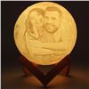 Image 1 : Custom Moon Lamp, Personalized Night Light with 3D Print Your Own Photo Text, 16 Colors USB Charging