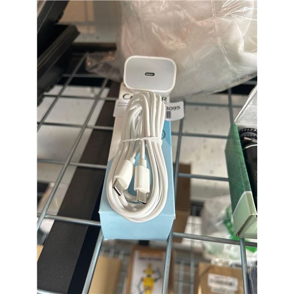 USB-C type charging cable with power block