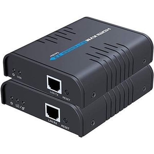 AGPtEK USB HDMI KVM Extender Over Single Cat 5/5E/6/7 Ethernet Cable- Signal Extension Up to 120m/36