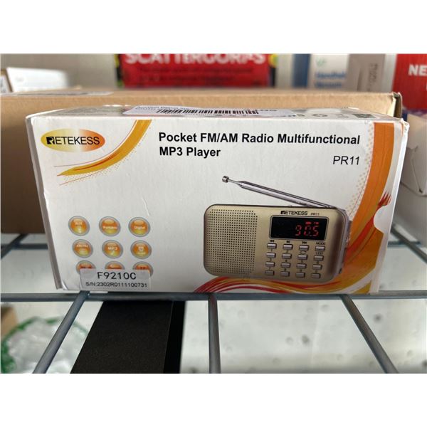 Retekess pocket FM/AM multifunctional radio with mp3 player