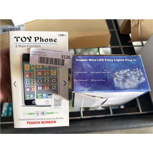 Lot of smartphone toy and LED fairy fantasy lights