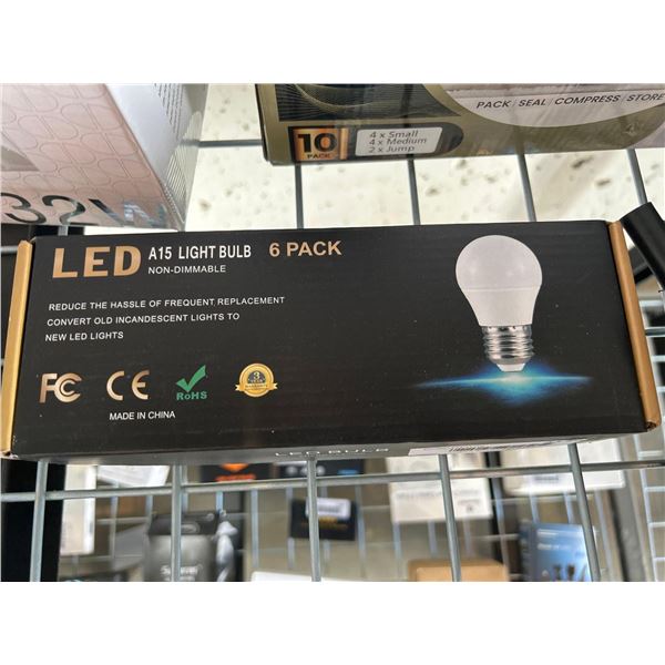 Non dimmable LED light bulbs, pack of 6