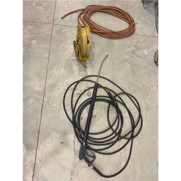 2 Pressure Hoses with Wand and Compressor Reel