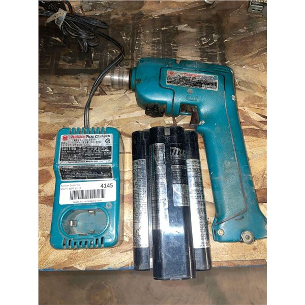 Makita Cordless Driver Drill with 3 Batteries and Charging Stand