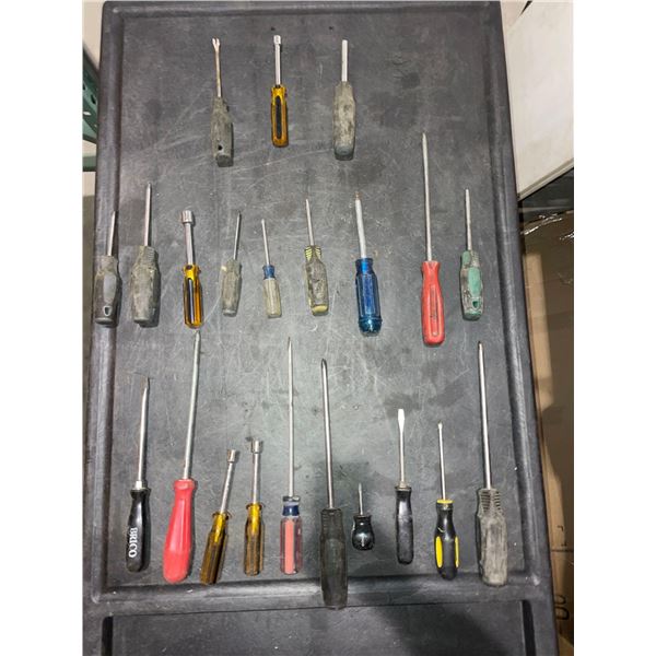 Lot of 22 Assorted Screw Drivers