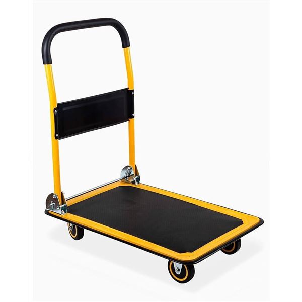 MaxWorks 80876 28.75" x 18.75" x 33" Foldable Platform Truck Push Dolly-330 lb. Weight Capacity-with