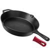Image 1 : Cuisinel Pre-Seasoned Cast Iron Skillet 12-Inch w/ Handle Cover