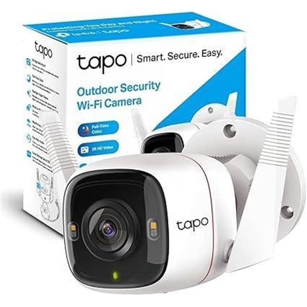 TP-Link Tapo 2K 4MP QHD Security Camera Outdoor Wired, Built-in Siren w/Startlight Sensor, IP66 Weat