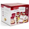Image 1 : Rubbermaid Easy Find Lids Food Storage-Containers, Racer Red, 50 Piece Set