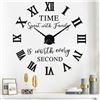 Image 1 : VREAONE Large 3D DIY Wall Clock, Giant Roman Numerals Clock Frameless Mirror Big Wall Clock Home Dec