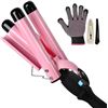 Image 1 : 3 Barrel Curling Iron Hair Waver, Curling Wand 1 Inch Bed Head Waver with LCD Temp Display, 25mm Hai
