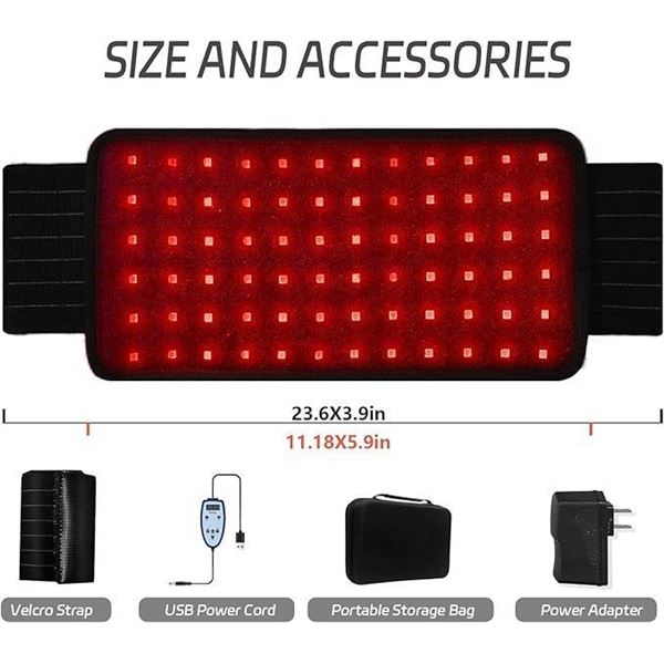 Shyineyou Red Light Lamp Belt for Body, 660nm Red Light & 850nm Near Infrared Light Lamp Belt with 7