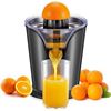 Image 1 : FOHERE Orange Juice Squeezer Electric Citrus Juicer with Two Interchangeable Cones Suitable for oran