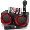Image 1 : ALPOWL Karaoke Machine for Kids Adults, Portable Bluetooth Speaker with 2 UHF Wireless Microphone fo