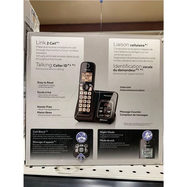 PANASONIC Link2Cell Bluetooth Cordless Phone System with Voice Assistant, Call Blocking and Answerin