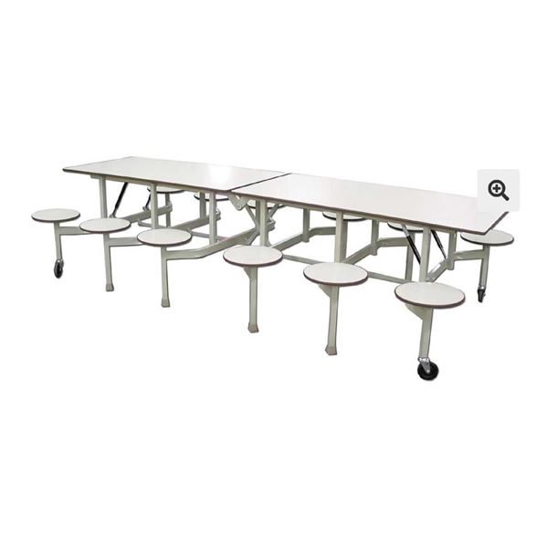 12 Seat Folding Bench Cafeteria Tables