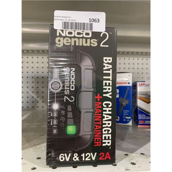 Noco Genius 2 Battery Charger + Maintainer 6V & 12V 2A