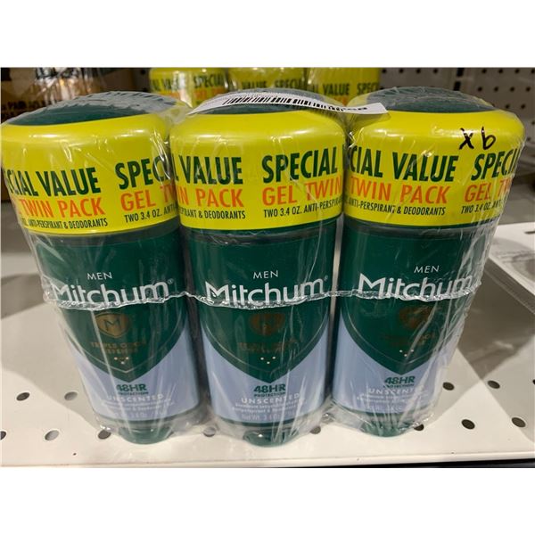Mitchum Mens 48hr Unscented Antiperspirant & Deodorant 96g x 6