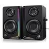 Image 1 : Redragon Wireless RGB Wooden Desktop Speakers, 2.0 Channel Bookshelf Speaker w/BT 5.0/3.5mm AUX Conn