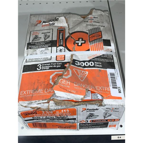 Paslode Quicklode 3 Orange Fuel Cell + 3000 Nails