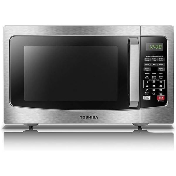 TOSHIBA ML-EM31P(SS)/CA Microwave Oven with Smart Sensor, Easy Clean Interior, ECO Mode, and Sound O