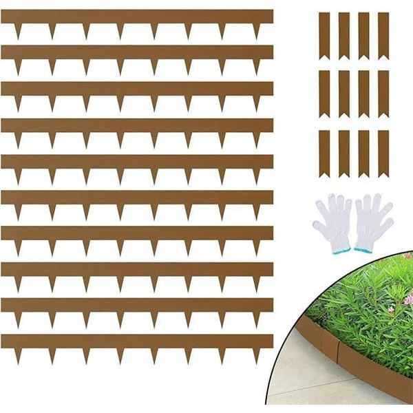 VEVOR Steel Landscape Edging, 10-Pack Steel Garden Edging Borders, Model:4.5in 10pcs