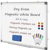 Image 1 : Magnetic Dry Erase Whiteboard, 60 X 45 CM Wall Mounted Dry Wipe White Board with Aluminum Framed