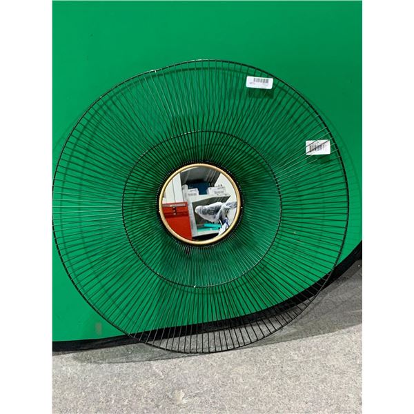 Mirror And Wire Wall Decor 30"