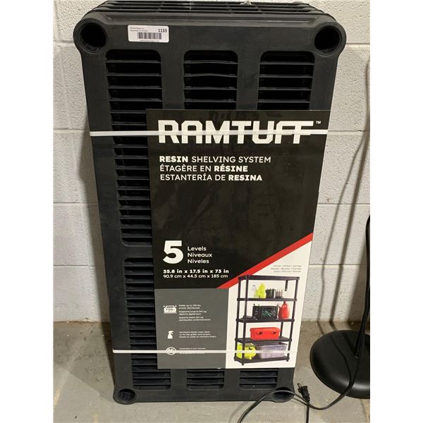 Rantuff 5 Level Resin Shelving System 35.8" x 17.5" x 73"