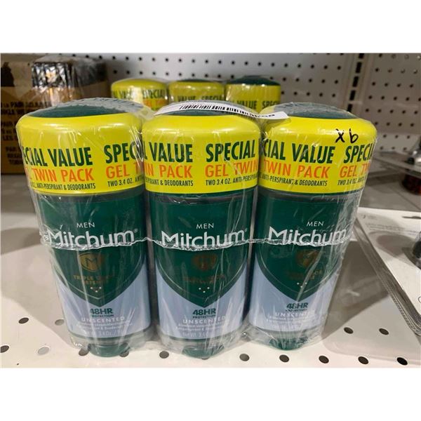 Mitchum Mens 48hr Unscented Antiperspirant & Deodorant 96g x 6