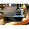 Image 3 : Cat Litter Box with Scatter Shield and Scoop, Open Top High Sided Cat Litter Pan, Black