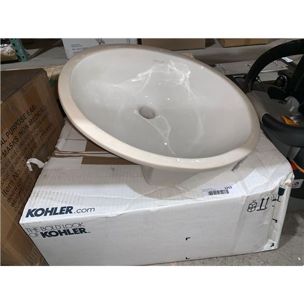 KOHLER K-2209-0 Caxton Under-Mount Bathroom Sink, White