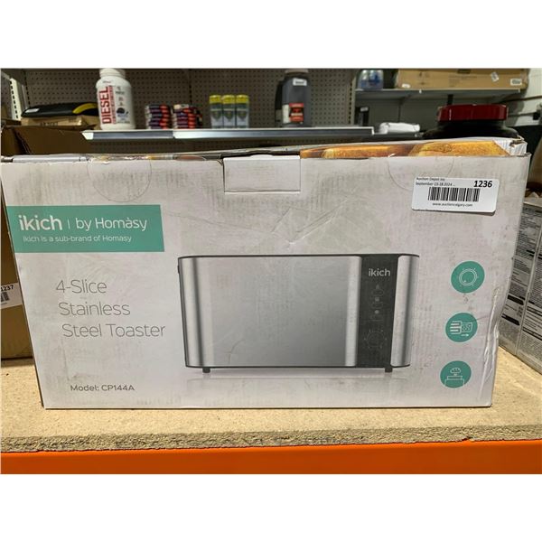 Ikich by Homasy 4 Silice Stainless Steel Toaster
