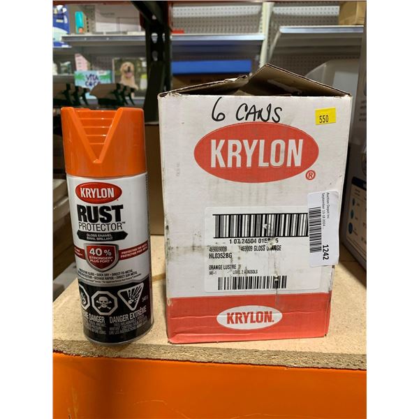 Krylon Rust Protector Gloss Enamel Orange Luster 340g x 6