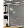 Image 3 : Gluckstein Elements Paxton Collection Large LED Exterior Post Lantern Black Finish w/ White Panel Gl