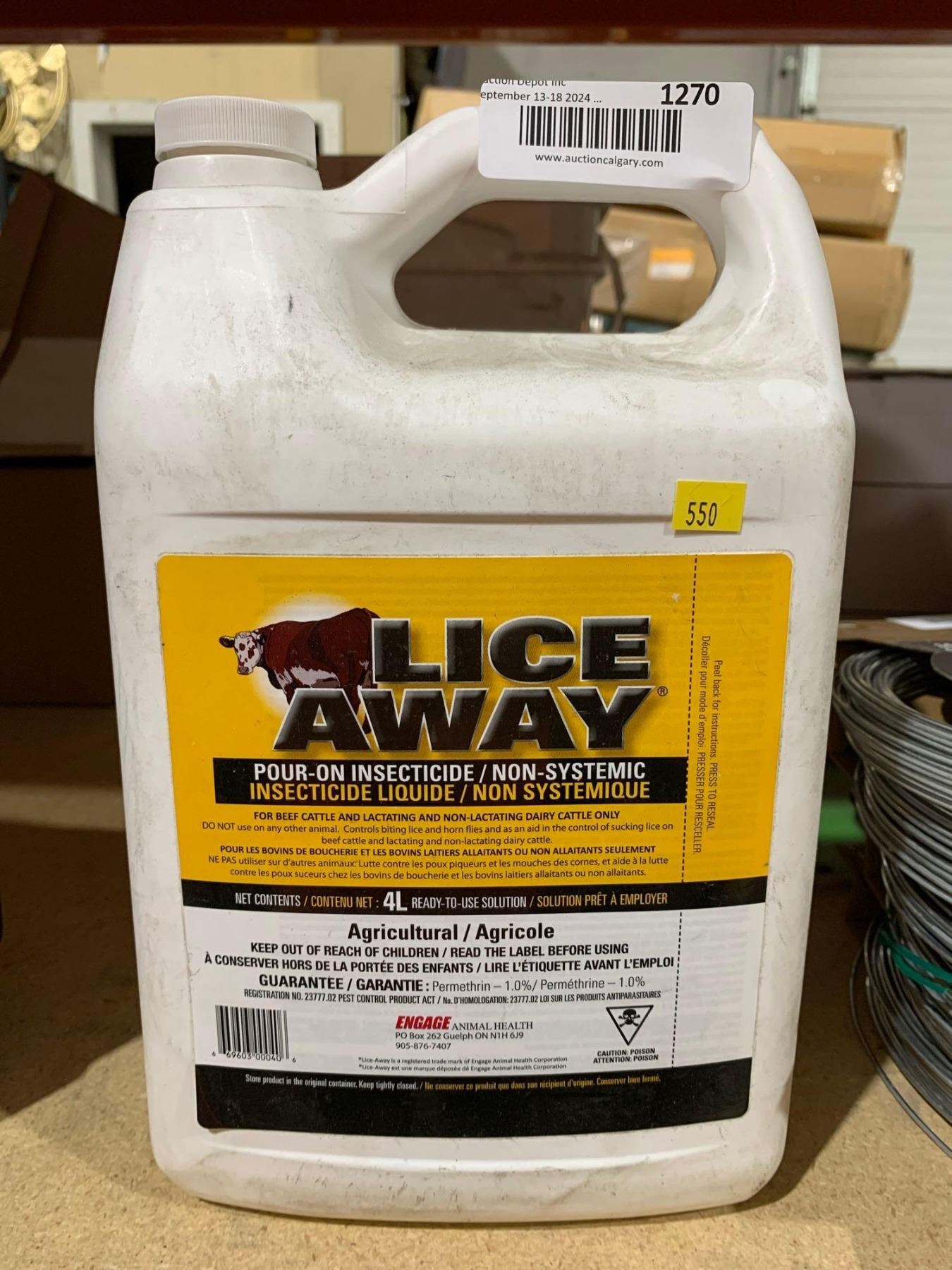 Lice Away Pour On Insecticide Non Systemic 4L Lice away pour on insecticide non systemic 4l