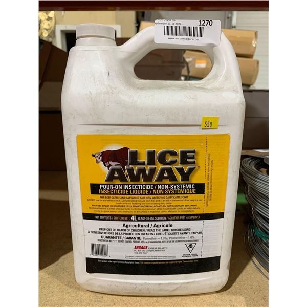 Lice Away Pour-On Insecticide / Non-Systemic 4L
