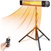 Image 1 : Electric Patio Heater, Airvention Outdoor Heater with Tripod Stand, 9 Heating Modes 12H Timer, 1500W
