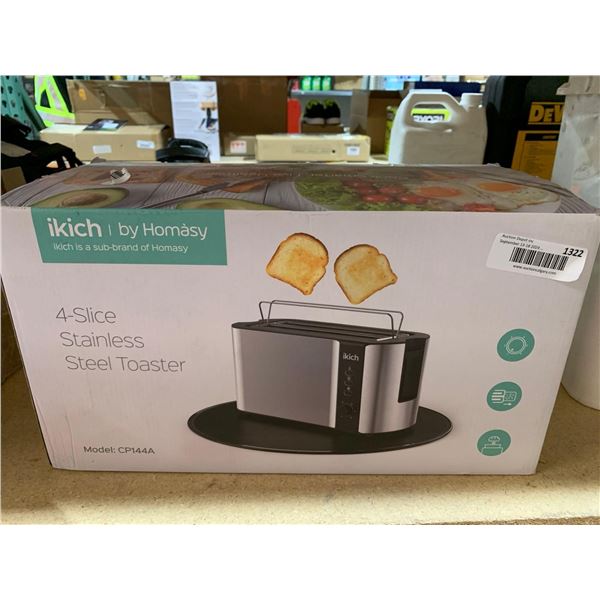 Ikich by Homasy 4 Silice Stainless Steel Toaster