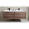Image 1 : Golden Elite Labrador 60" Doble Basin - 2 Drawer Vanity in Walnuit Finish