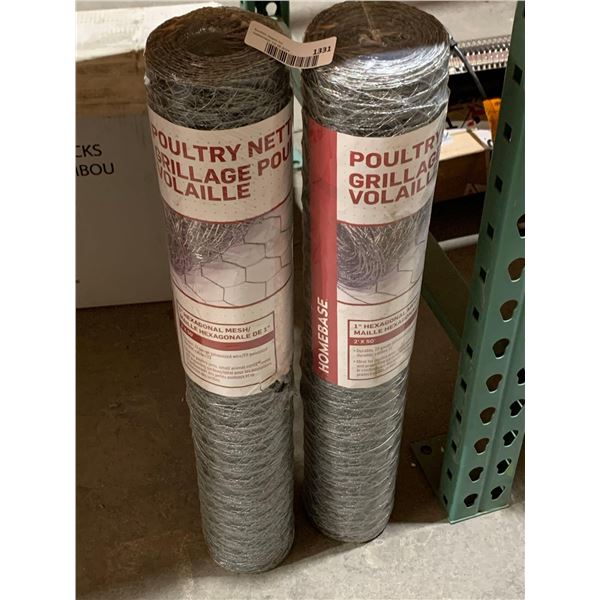 Homebase Poultry Netting 1" Hexagonal Mesh 2'x 50' Lot Of 2