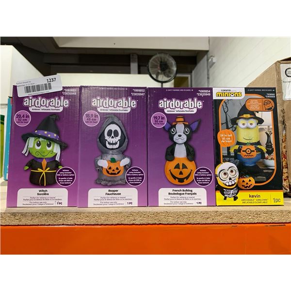 Airdorable Halloween Inflatables 18.9" to 24" Lot of 4