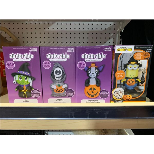 Airdorable Halloween Inflatables 18.9" to 24" Lot of 4