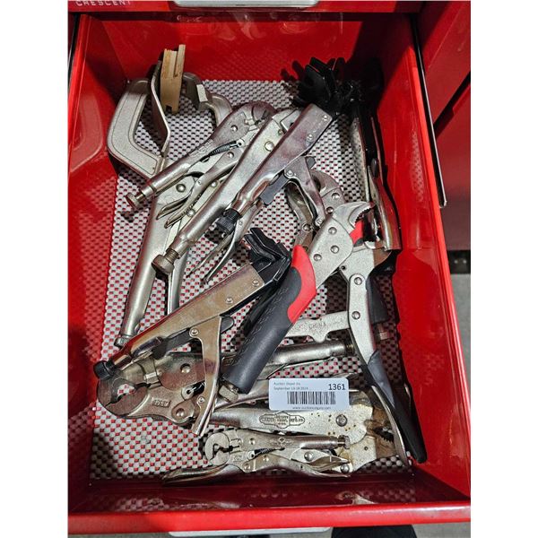 Lot Of assorted Vice Grips & Clamps