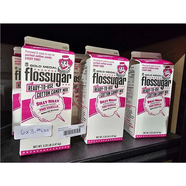 Pink Vanilla Flossugar, 6x3.25Lbs