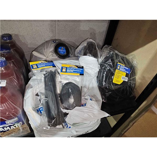 Bulk Lot of Assorted Shrink Tubing & Split Loom