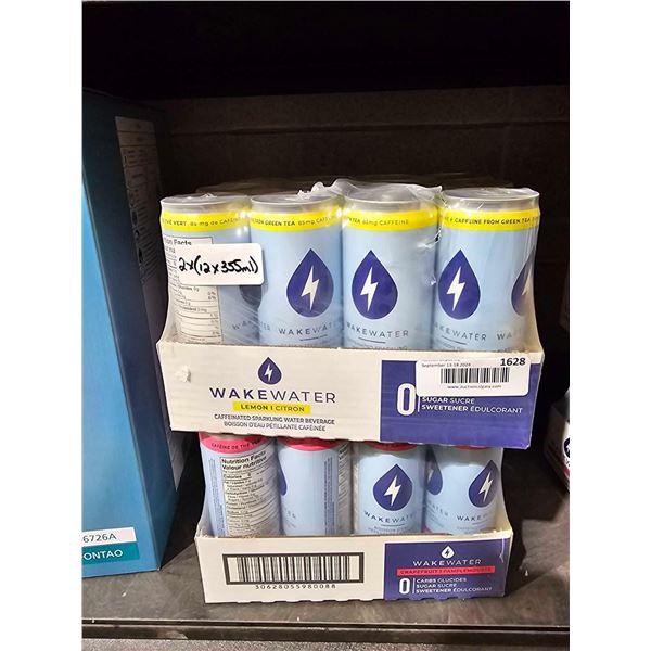 Wake Water 24x355ml - 12 Lemon & 12 Grapefruit