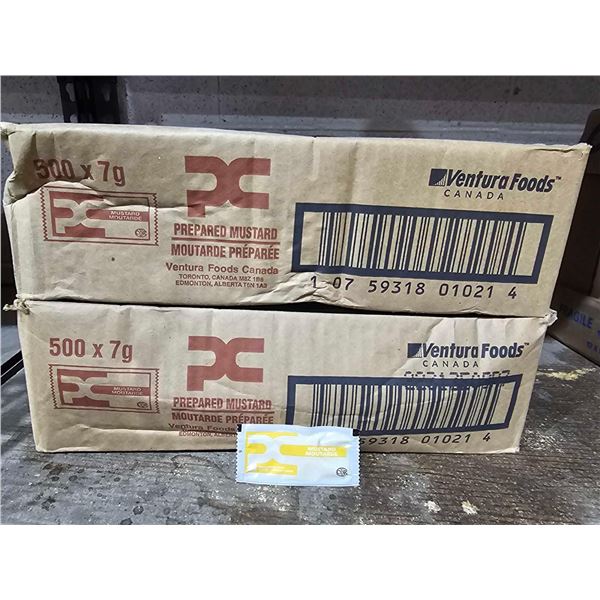 Ventura Foods Prepared Mustard Individual Packets  2x(500x7g)