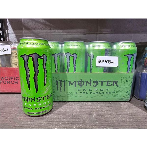 Monster Energy, Ultra Paradise, 473mL Cans, Pack of 12